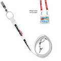 3/4" Screen Printed Lanyard w/Two Attachments (Direct Import-10 Weeks)